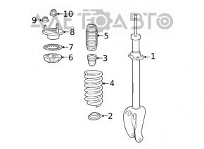 Suport amortizor față stânga Mercedes W167 GLE 350 450 20-23