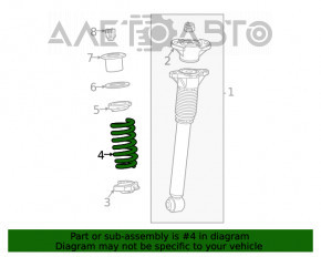 Arc spate stânga Mercedes W167 GLE 350 450 20-23 rigiditate 2 verde