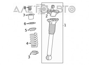 Arc spate stânga Mercedes W167 GLE 350 450 20-23 rigiditate 2 verde