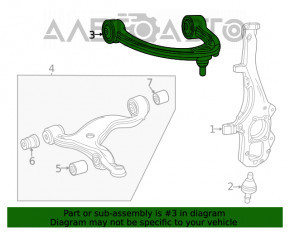 Maneta superioară frontală stângă Mercedes W167 GLE 350 450 20-23 AWD