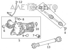 Привод полуось передняя правая Mercedes W167 GLE 350 450 20-23 AWD