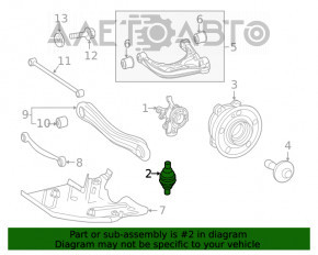 Rulmentul sferic din spate dreapta pentru Mercedes W167 GLE 350 450 20-23