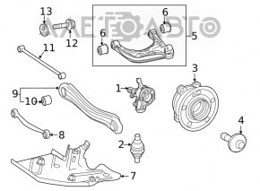 Rulmentul sferic din spate dreapta pentru Mercedes W167 GLE 350 450 20-23