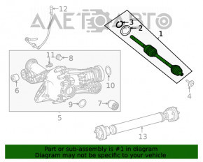 Ax cu roți față stânga Mercedes W167 GLE 350 450 20-23 AWD