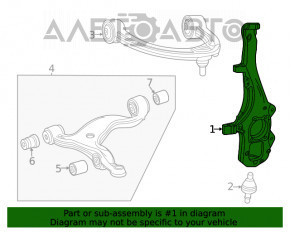 Capacul frontal stânga Mercedes W167 GLE 350 450 20-23 AWD