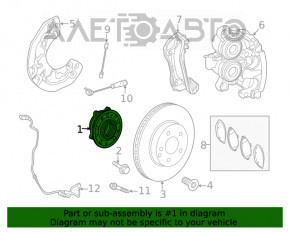 Butucul roții față stânga Mercedes W167 GLE 350 450 20-23 AWD nou original