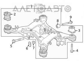 Подрамник задний Mercedes W167 GLE 350 450 20-23