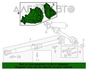 Задний дифференциал редуктор Mercedes W167 GLE 450 20-23 3.0h AWD 15к