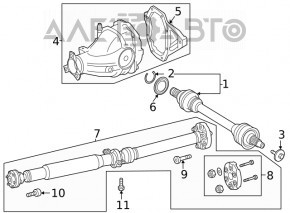 Задний дифференциал редуктор Mercedes W167 GLE 450 20-23 3.0h AWD 15к