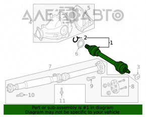 Ax cu semicură spate stânga Mercedes W167 GLE 350 450 20-23