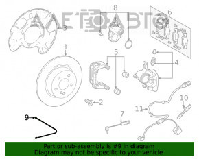 Шланг тормозной задний правый Mercedes W167 GLE 350 450 20-23