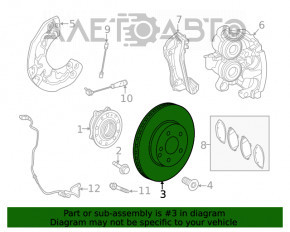 Placă de frână față dreapta Mercedes W167 GLE 450 20-23 AWD 375/36mm