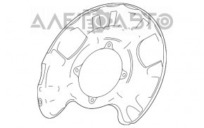 Capac disc frana spate stanga Mercedes W167 GLE 350 450 20-23 nou original OEM