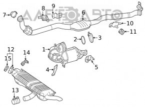 Suport de evacuare frontal pentru Mercedes W167 GLE 350 450 20-23