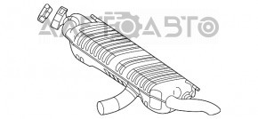 Silentiosul din spate cu teava Mercedes W167 GLE 450 20-23 3.0h AWD