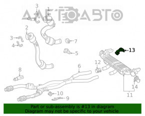 Capacul silențiosului din spate dreapta Mercedes W167 GLE 350 450 20-23