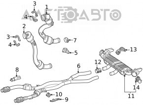 Capacul silențiosului din spate dreapta Mercedes W167 GLE 350 450 20-23