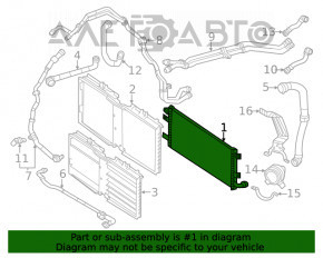 Radiatorul invertorului Mercedes W167 GLE 450 20-23