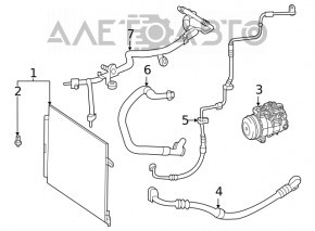 Radiatorul condensatorului de aer condiționat Mercedes W167 GLE 350 450 20-23