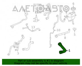 Furtunul de răcire superior Mercedes W167 GLE 450 20-23 3.0h