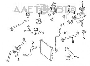 Furtunul de răcire superior Mercedes W167 GLE 450 20-23 3.0h