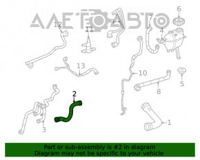 Furtunul de răcire inferior Mercedes W167 GLE 450 20-23 3.0h