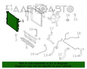 Radiator de răcire apă Mercedes W167 GLE 350 450 20-23