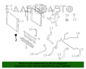 Опора радиатора нижняя левая Mercedes W167 GLE 350 450 20-23 резина