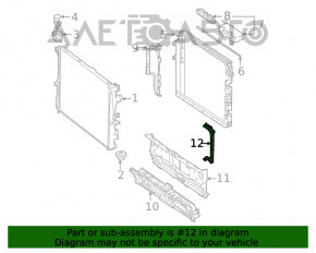 Крепление нижнего воздуховода радиатора левое Mercedes W167 GLE 350 450 20-23