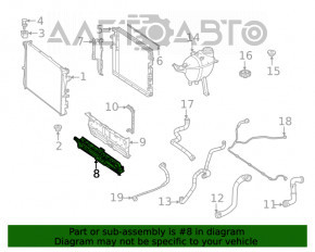 Conducta de aerisire a radiatorului inferior Mercedes W167 GLE 350 450 20-23 exterior