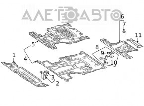 Protecția pentru bara de protecție față Mercedes W167 GLE 350 450 20-23 nou original OEM