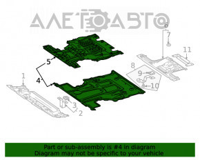 Protecția motorului față Mercedes W167 GLE 350 450 20-23 în două piese asamblate