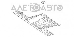 Защита двигателя задняя Mercedes W167 GLE 450 20-23 3.0h