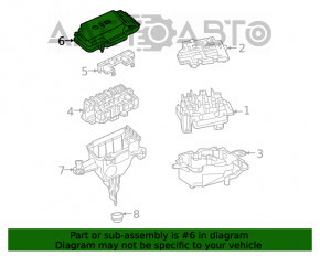 Capacul cutiei de siguranțe sub capotă Mercedes W167 GLE 350 450 20-23