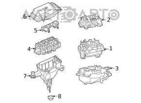 Capacul cutiei de siguranțe sub capotă Mercedes W167 GLE 350 450 20-23