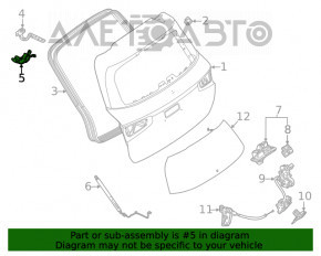 Накладка петли двери багажника левая Mercedes W167 GLE 350 450 20-23