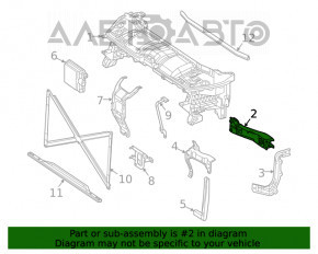 Suportul pentru bara superioară a televizorului dreapta Mercedes W167 GLE 350 450 20-23 nou original