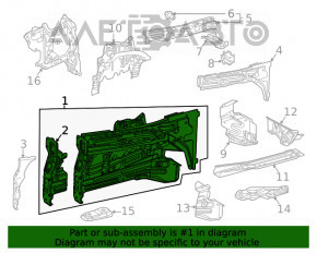 Bara caroseriei față stânga Mercedes W167 GLE 350 450 20-23 albă