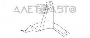 Suport radiator inferior stânga Mercedes W167 GLE 350 450 20-23 nou OEM original