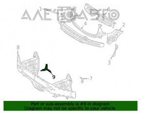 Suport radiator inferior stânga Mercedes W167 GLE 350 450 20-23 nou OEM original