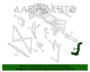 Suport amplificator bara fata stanga Mercedes W167 GLE 350 450 20-23