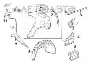 Корпус лючка бензобака Mercedes W167 GLE 350 450 20-23