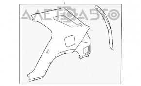 Aripa spate stânga Mercedes W167 GLE 350 450 20-23