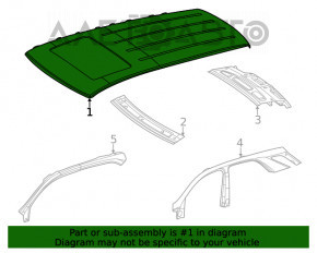 Acoperiș metalic pentru Mercedes W167 GLE 350 450 20-23 cu trapă