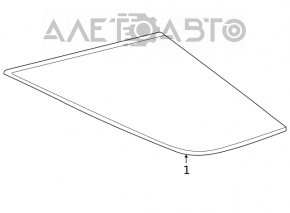 Geamul surd din spatele stânga al Mercedes W167 GLE 350 450 20-23 cu tentă