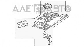 Накладка передней панели нижняя пространства ног водителя Mercedes W167 GLE 350 450 20-23