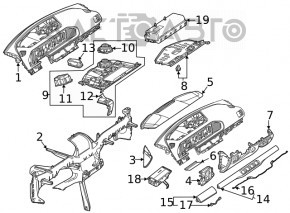 Накладка передней панели нижняя пространства ног водителя Mercedes W167 GLE 350 450 20-23