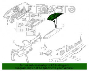 Capacul panoului frontal inferior al spatiului pentru picioare al pasagerului Mercedes W167 GLE 350 450 20-23