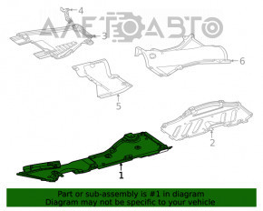 Protectie sub caroserie fata stanga Mercedes W167 GLE 350 450 20-23 nou original OEM