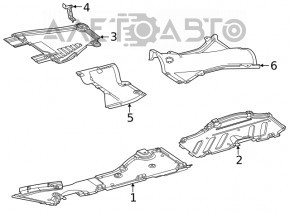 Protectie sub caroserie fata stanga Mercedes W167 GLE 350 450 20-23 nou original OEM